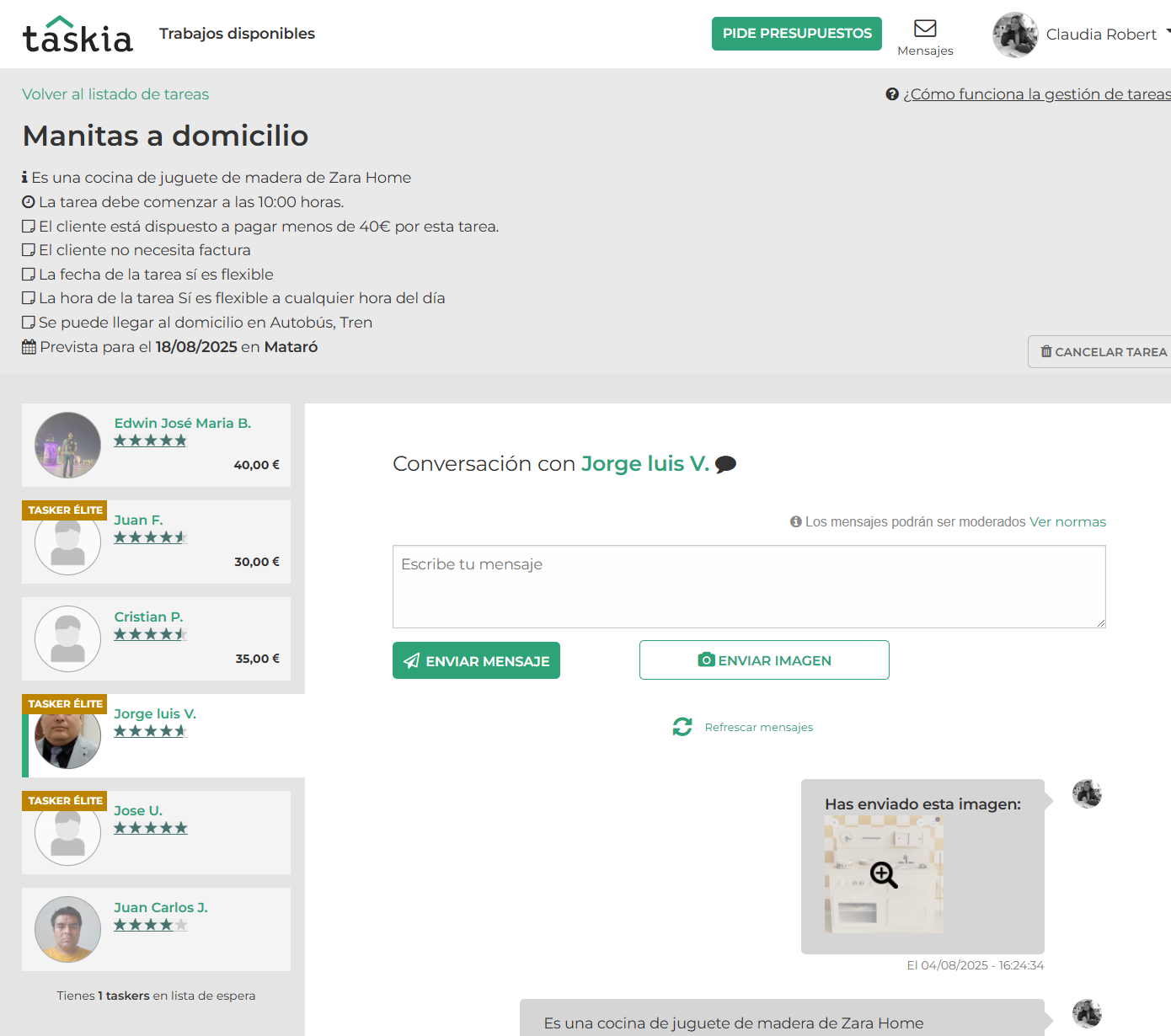 ¿Tengo que elegir a los taskers? – Ayuda Taskia
